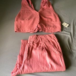 Bundle top and pants (free people)